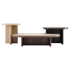 Set da tavolo minimalista a tre pezzi con finiture personalizzabili