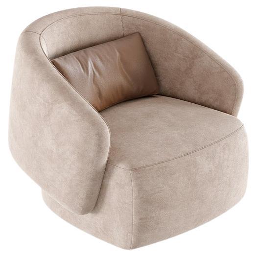 Contemporary Lounge Chair vollgepolstert mit geschwungener, nahtloser Silhouette (Moderne) im Angebot
