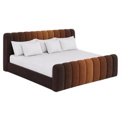 Letto California King “Sahara Ombré” con doghe imbottite scolpite a tre tonalità