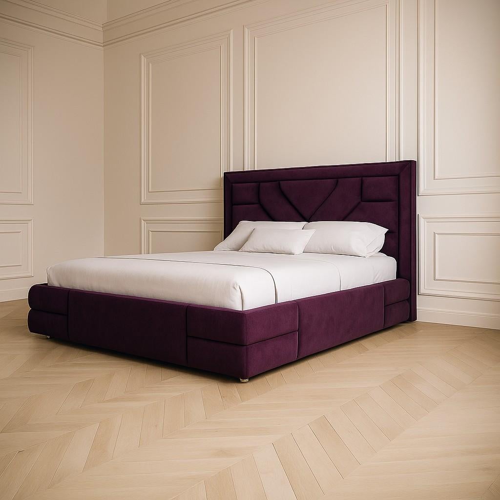 Ce lit, doté d'une tête de lit qui dégage une grande confiance en soi grâce à son design époustouflant, a été conçu pour répondre aux besoins de tous.
géométrique, allie une personnalité audacieuse à une esthétique moderne. Malgré son attrait
