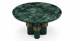 Contemporary Architectural Marble Dining Table In High Gloss Lacquer