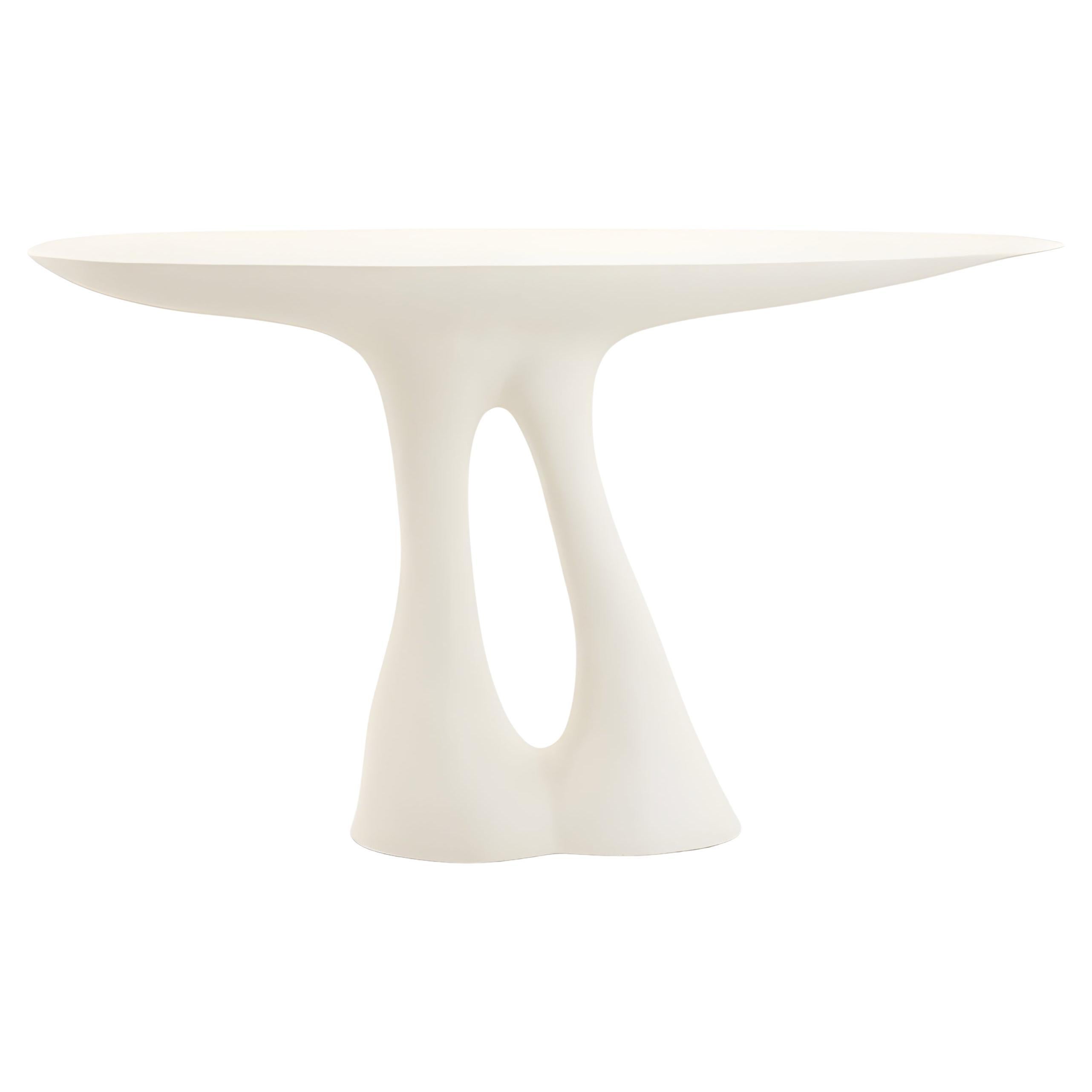 Contemporary Console with Two Sculpted Legs, Plaster/Carved Wood By José Castro For Sale