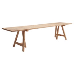 Mesa de comedor de roble macizo hecha a mano en medidas a medida, diseño moderno