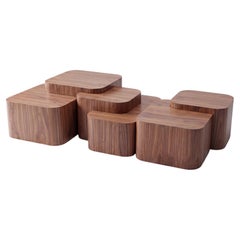 Platea Coffee Table, Hand-Crafted Walnut, Sidani Design