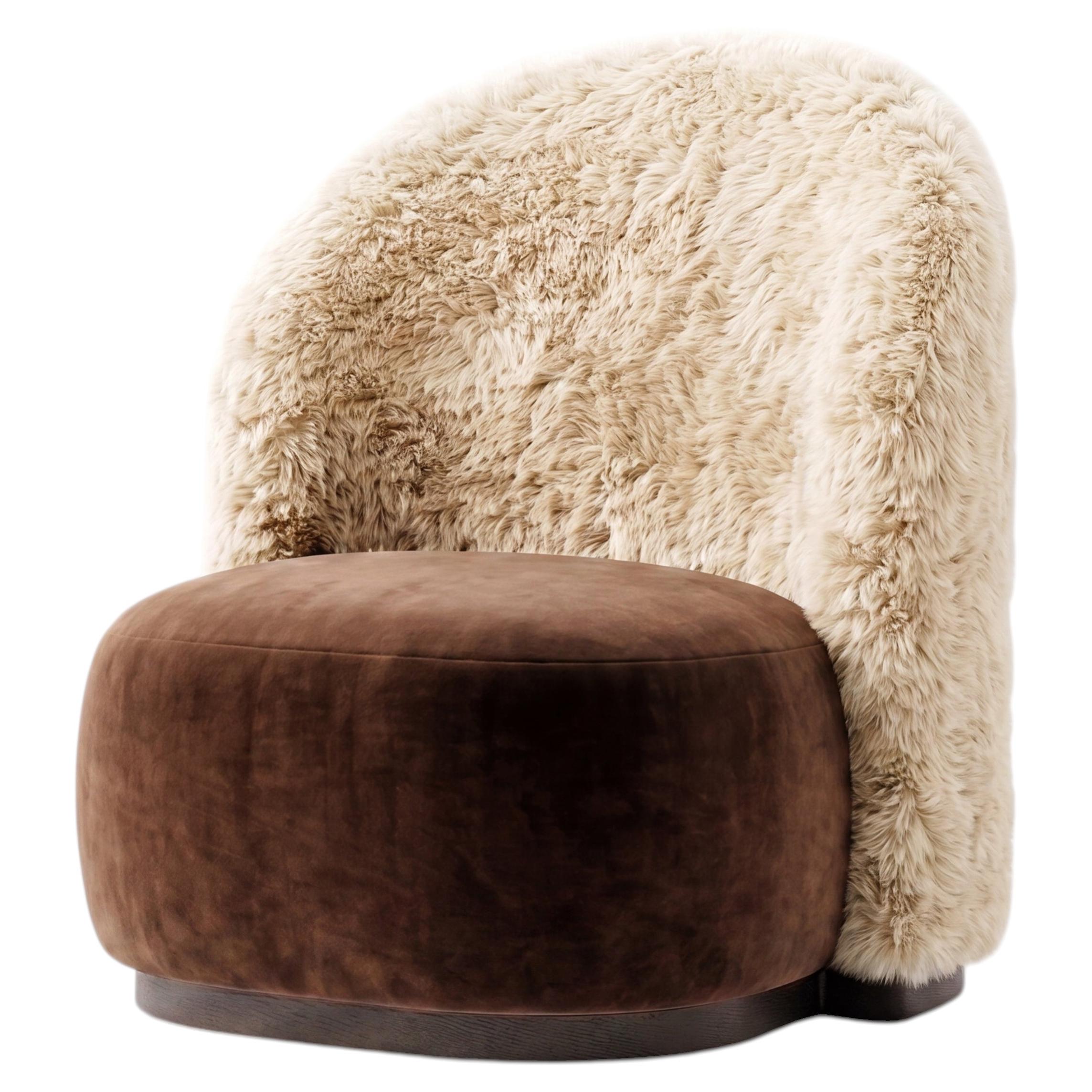 Sessel „Guard“ von Mondo Design Studio aus Samt und Kunstfell