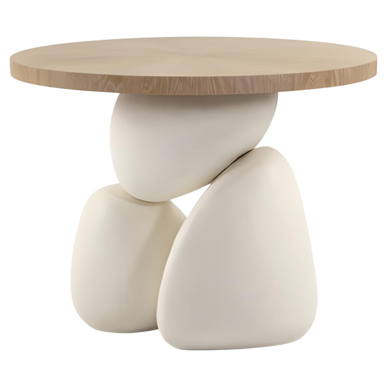 Collectible Modern Sculptural Side Table with Organic Base By José Castro