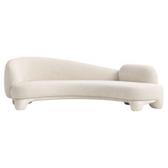 Arcora Sculptural Sofa with Cast Mineral Legs — Limestone Edition