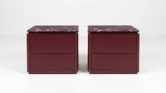 Pair of Contemporary Two-Drawer Nightstands In Custom RAL & Marble Finishes