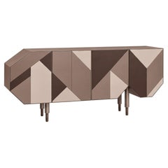 Geometric Sideboard in Three-Tone Satin Lacquer by JMFerrero–estudi{H}ac