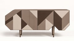 Geometric Sideboard in Three-Tone Satin Lacquer by JMFerrero–estudi{H}ac