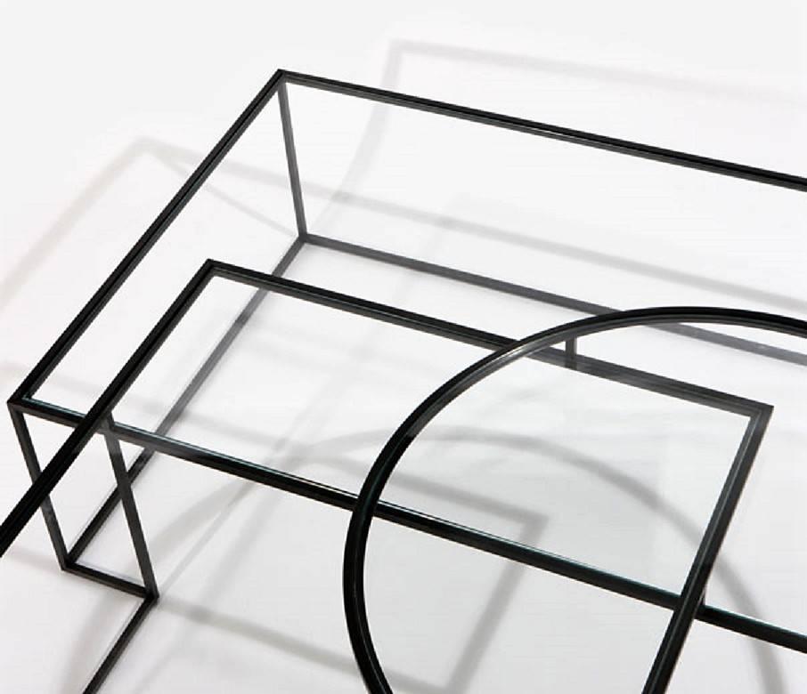 Lebanese Geometrik Coffee Table, Contemporary Architectural Steel Coffee Table For Sale