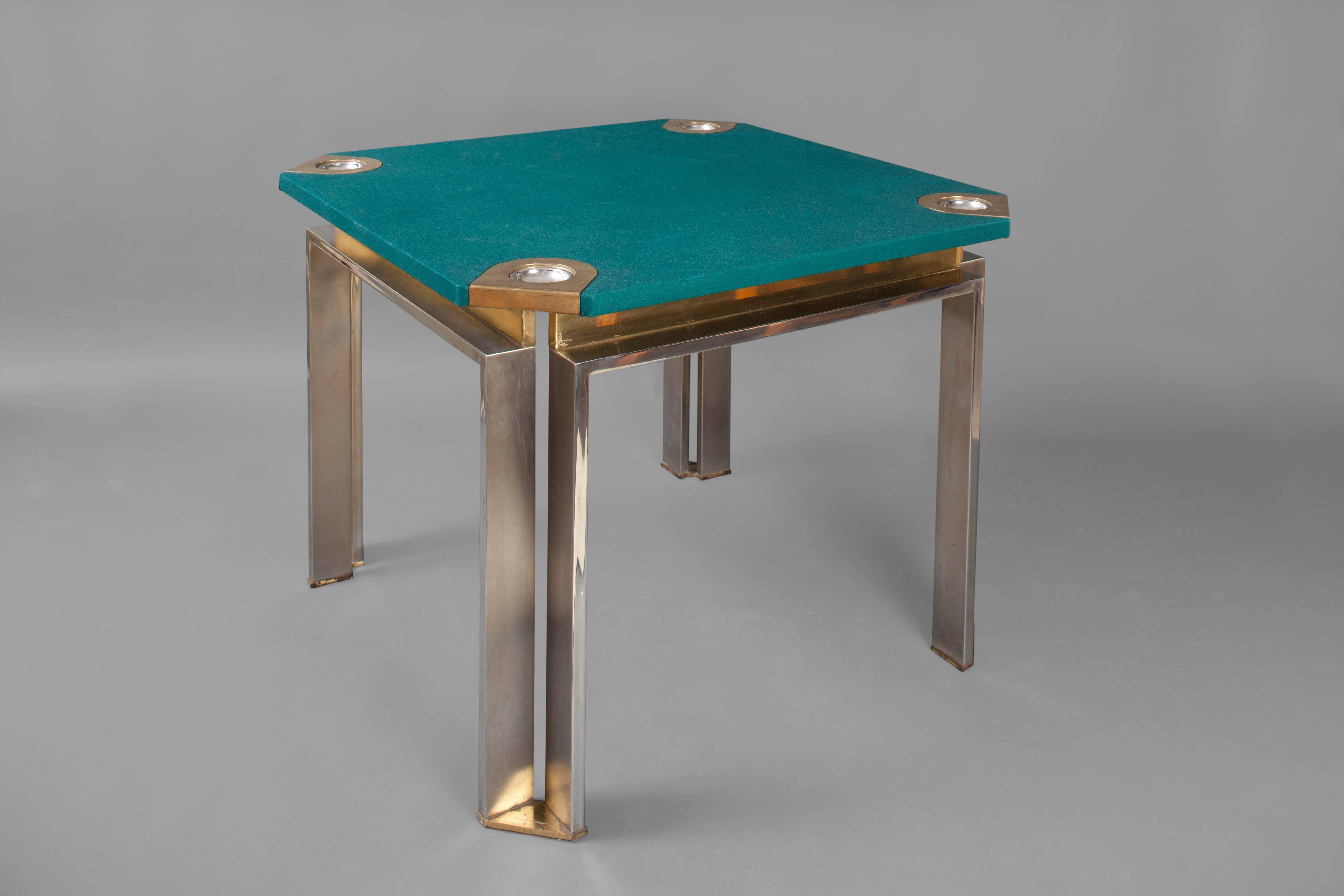 20th Century Italian Game-Poker Table 1970s 