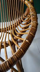 Pair of 20th Century Italian Wicker Chairs, 1960s