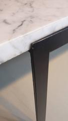 20th Century French Coffee Table from 1960s Made of Iron and White Marble