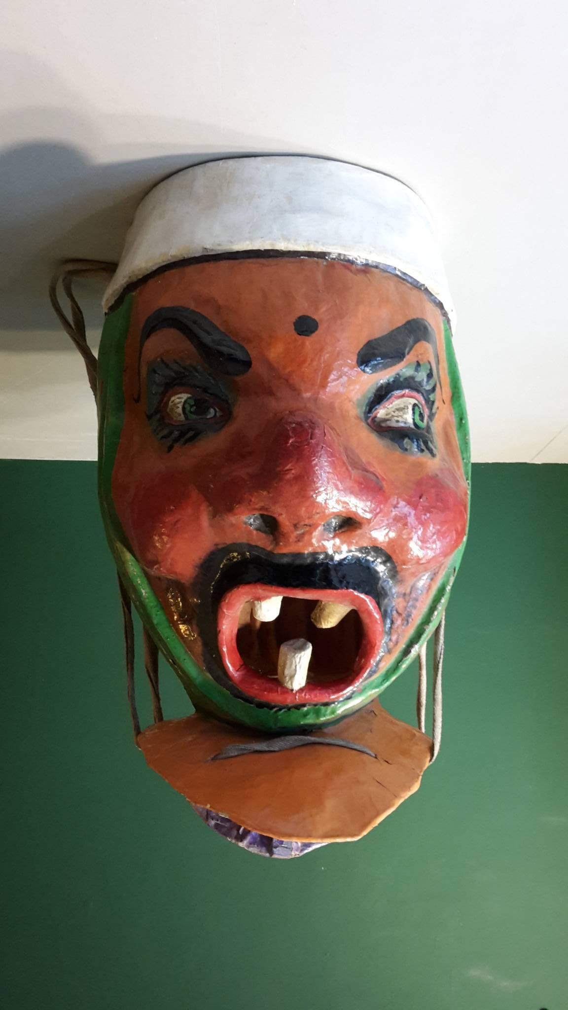 Cord 20th Century, Carnival Head from Nice, 1960s, Made of Papier Mâché