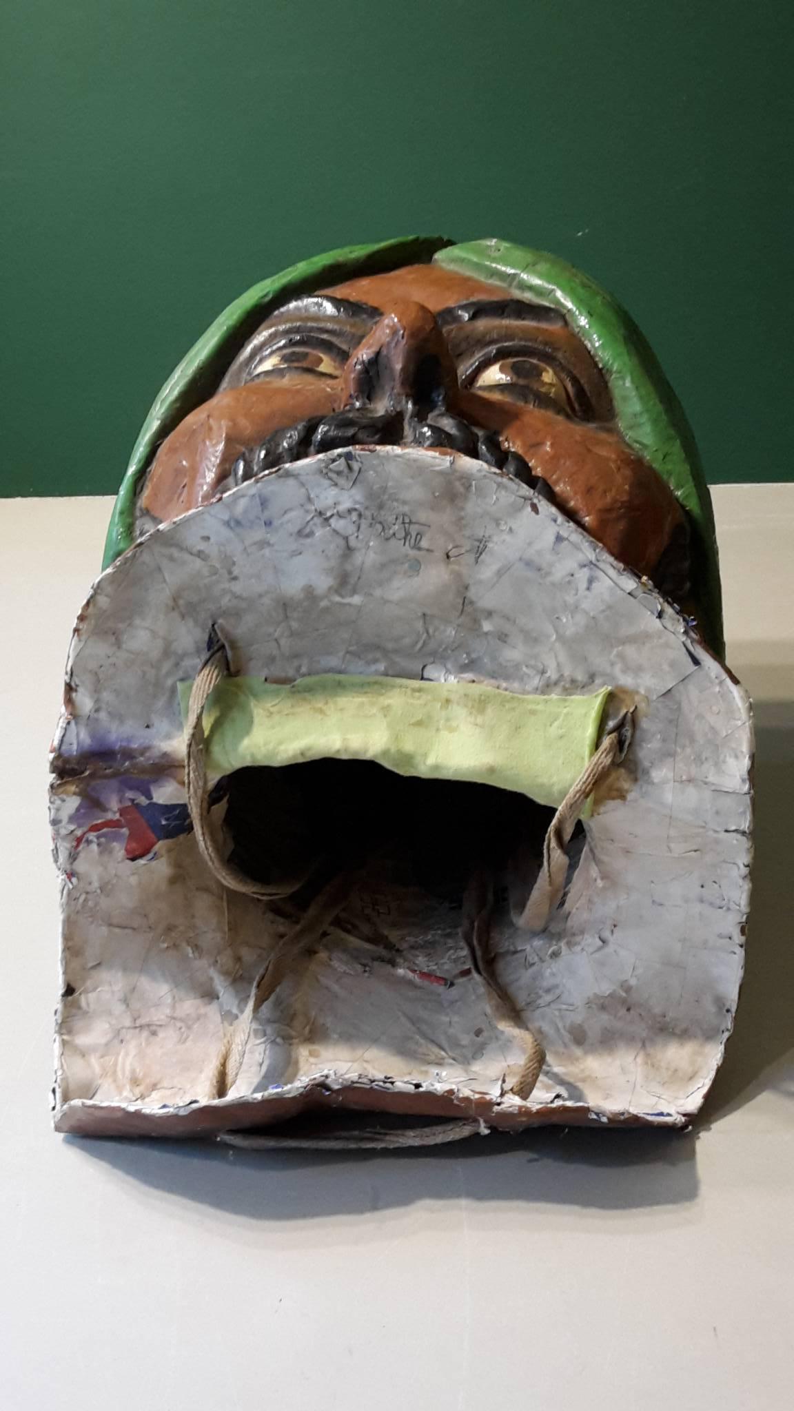20th Century Carnival Head from Nice 1960s Made of Papier Mâché In Good Condition In Berlin, DE