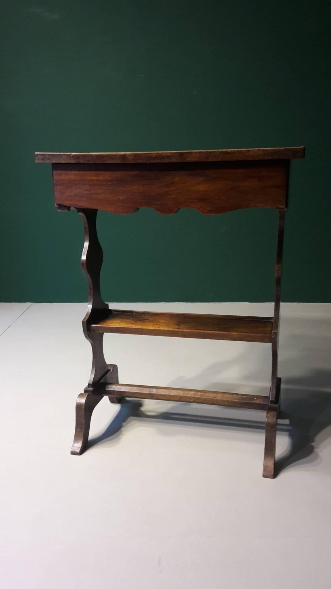 Veneer Late 19th Century French Side Table Made of Walnut
