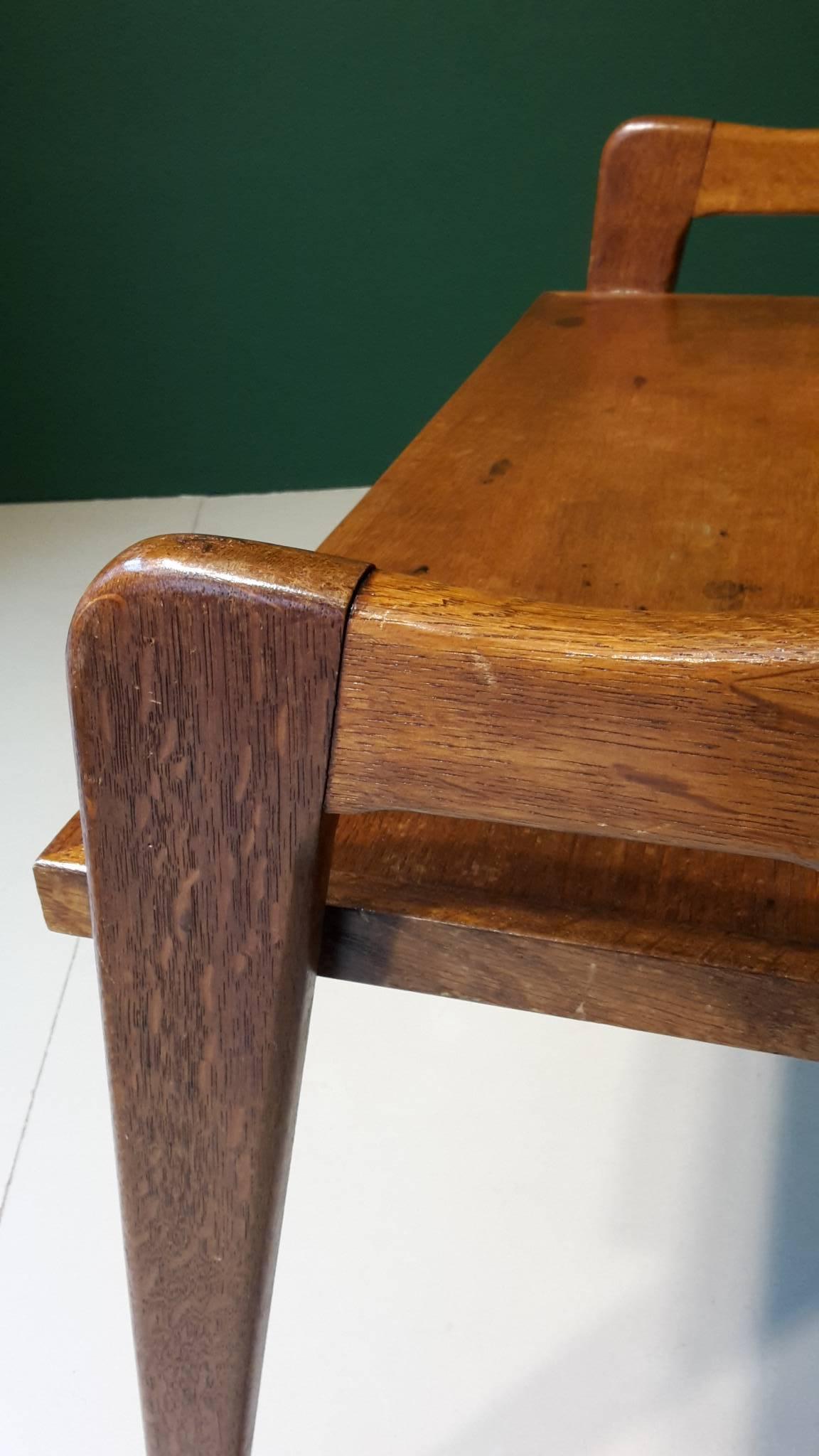 20th Century Italian Coffee Table Made of Oak, 1950s In Good Condition For Sale In Berlin, DE