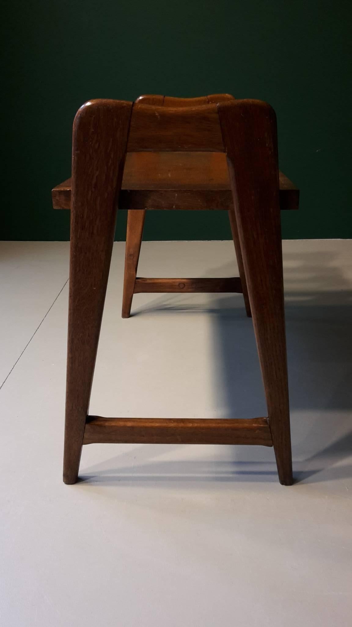 20th century Italian coffee table made of oak, 1950s.