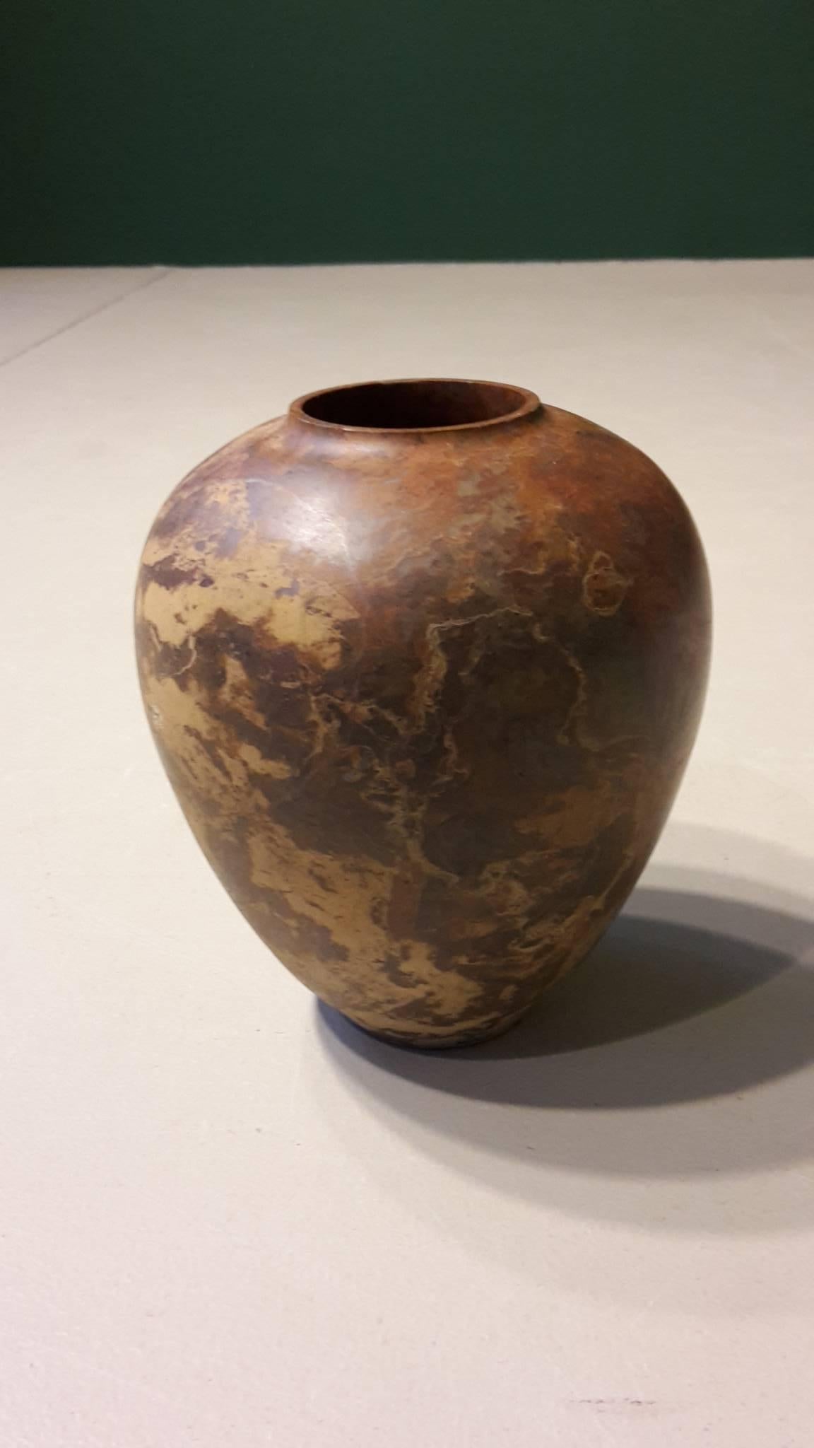 Carved Early 20th Century Italian Vase Made of Marble For Sale