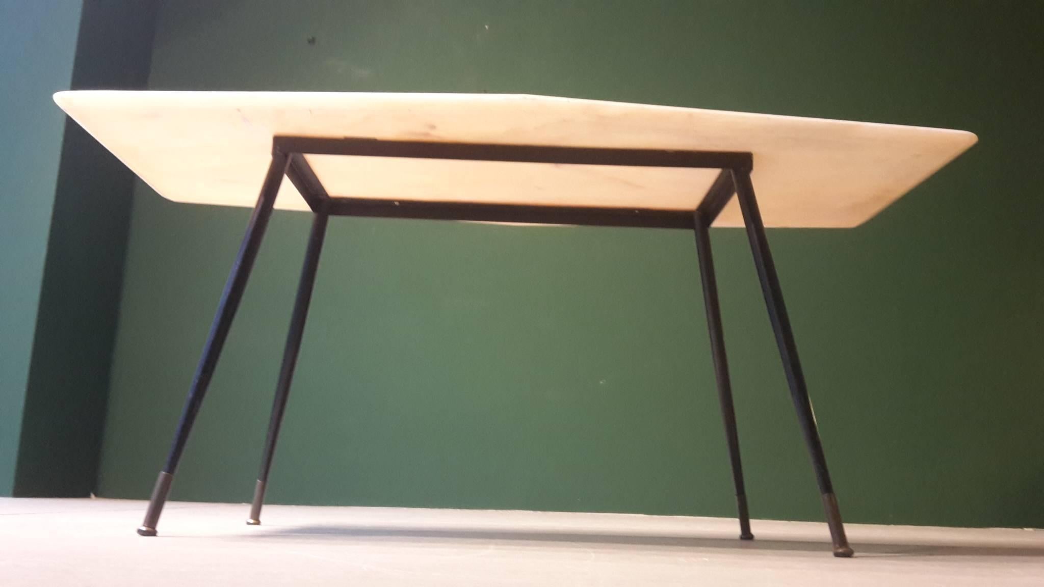 20th Century Italian Coffee Table Made of Marble and Metal, 1960s In Good Condition In Berlin, DE