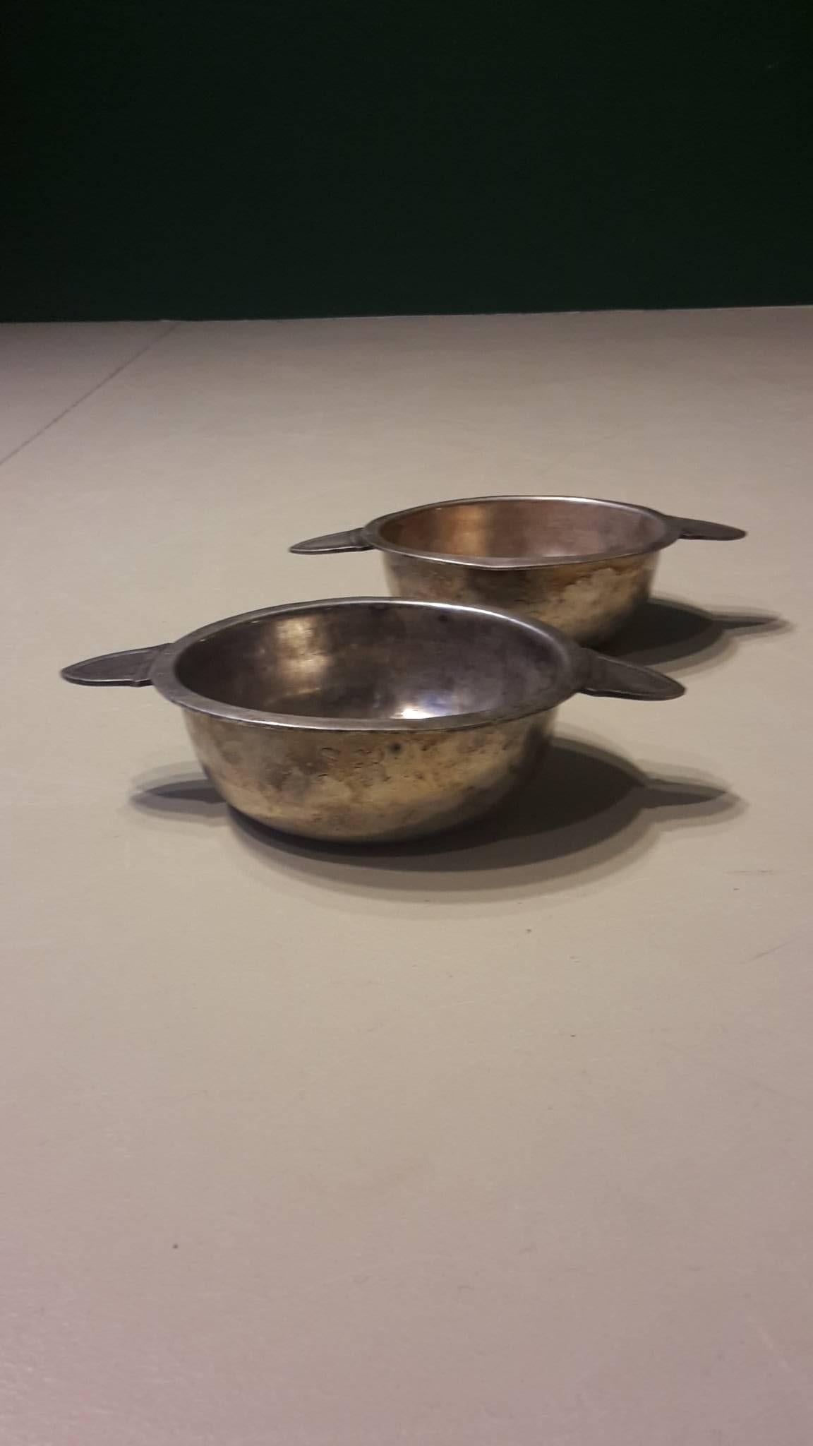 20th century pair of French silver bowls by Christofle.