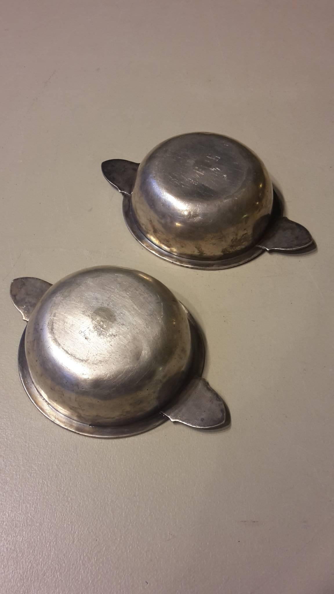 Early 20th Century 20th Century Pair of French Silver Bowls by Christofle