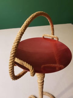 20th Century French Pedestal Ash-Tray made of Rope, 1960s