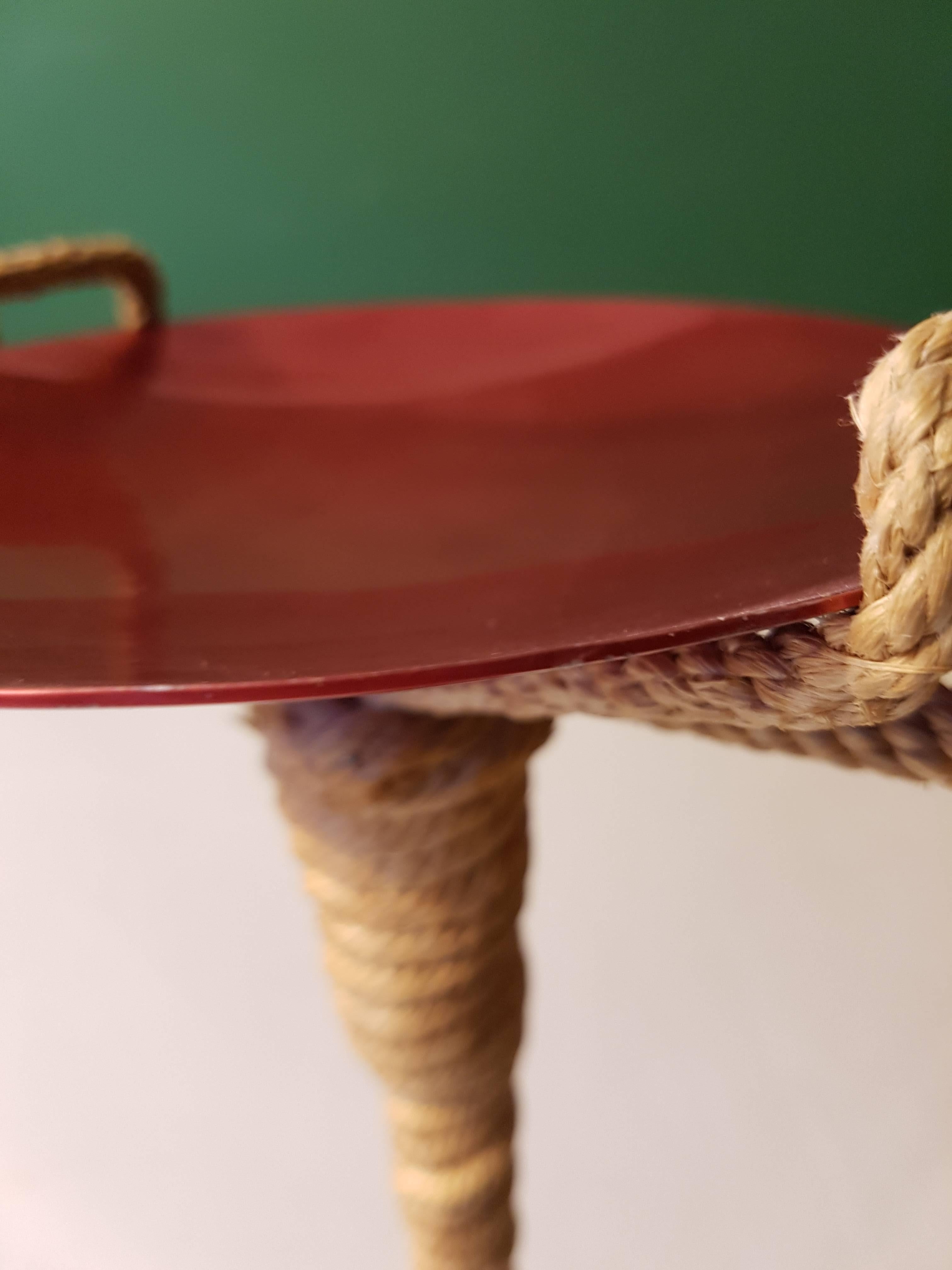 20th Century French Pedestal Ash-Tray made of Rope, 1960s For Sale 1