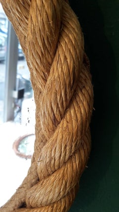 20th Century Round, French Mirror Made of Rope, 1960s