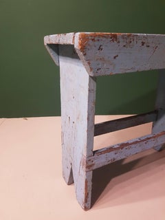 20th Century French Blue Bench made of Painted Wood