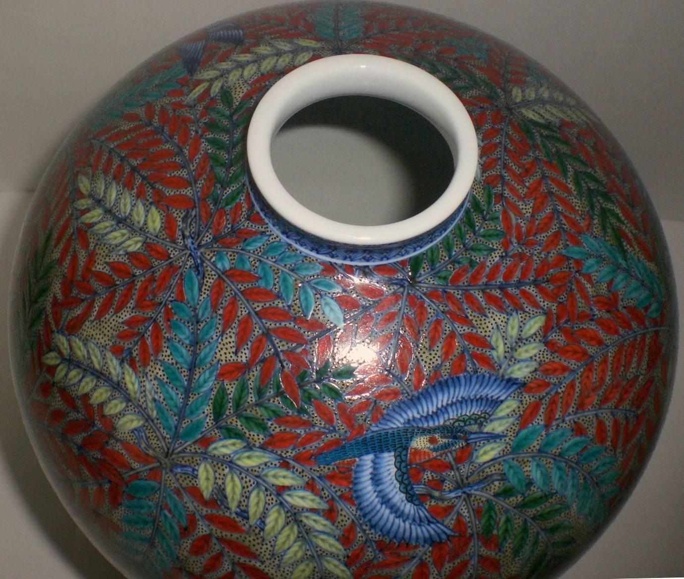 blue and red japanese porcelain