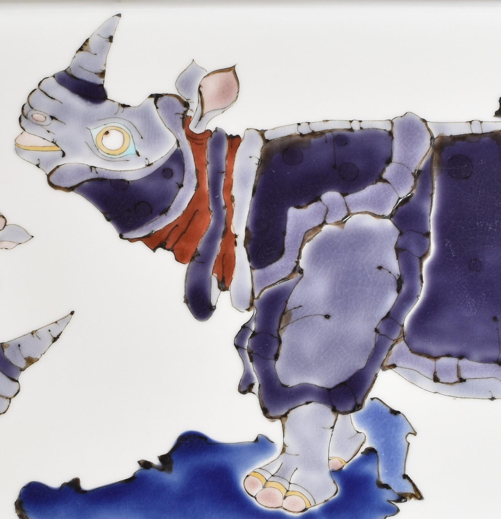 Japanisches zeitgenössisches japanisches blau-weißes Porzellanteller von Meisterkünstler (21. Jahrhundert und zeitgenössisch)