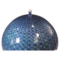 Japanese Porcelain Vase, Imari Arita Ware, Green Blue