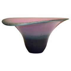 Japanese Hand-Glazed Imari Porcelain Vase, , Pink Black, by Sadamatsu Zenji
