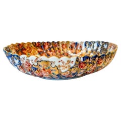 Imari Porcelain Bowl, Early Meiji, Blue Red and Gold, Circa 1860