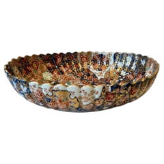 Imari Porcelain Bowl, Early Meiji, Blue Red and Gold, Circa 1860