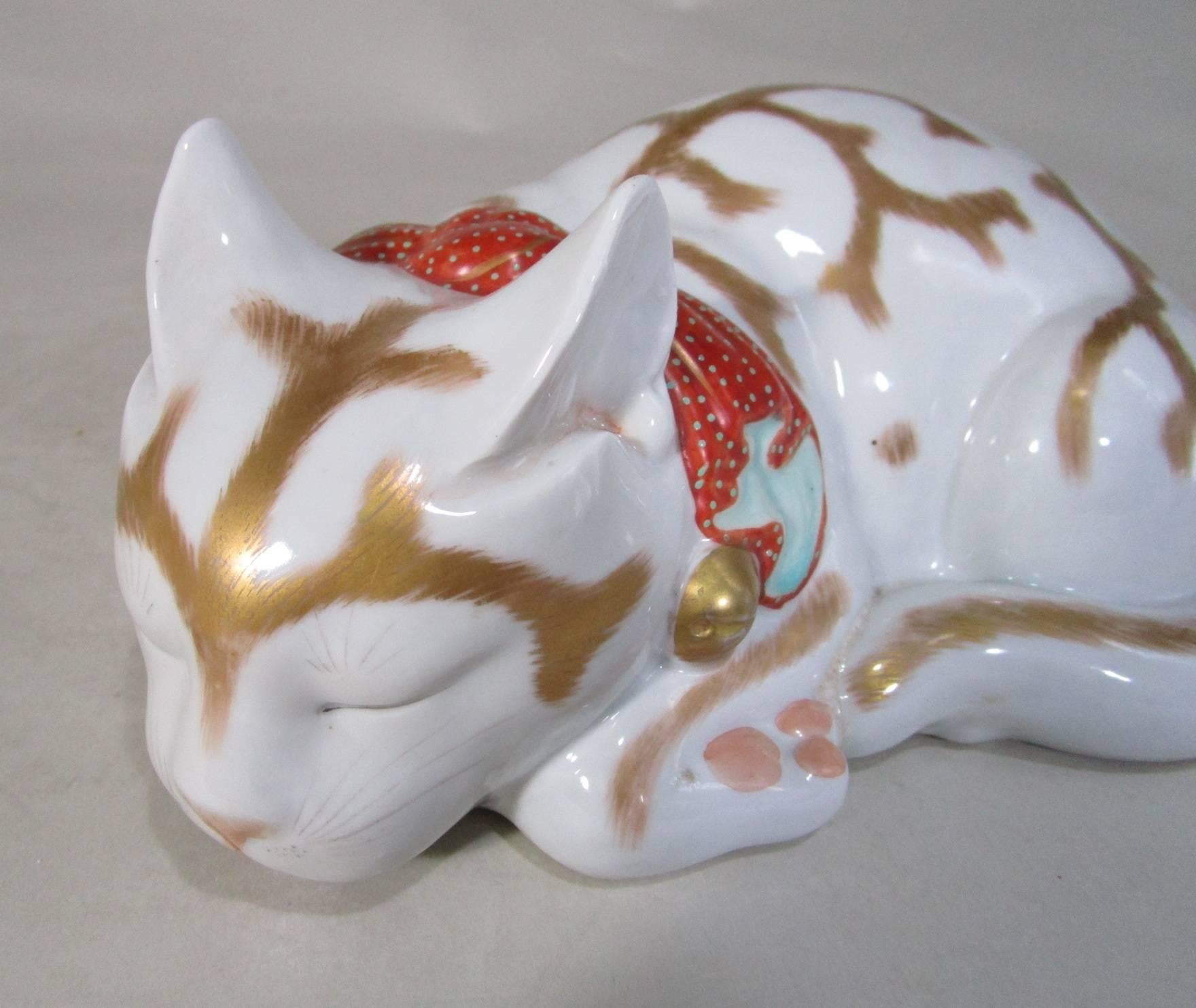 antique japanese porcelain cats