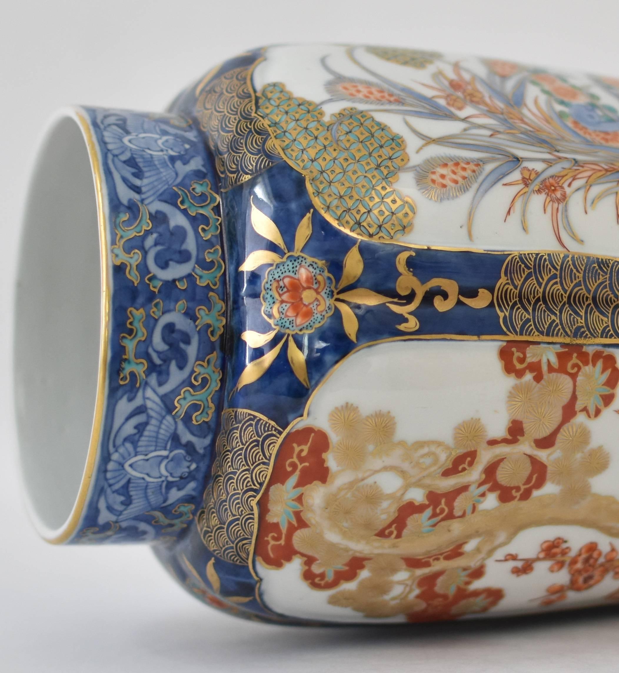 blue and red japanese porcelain