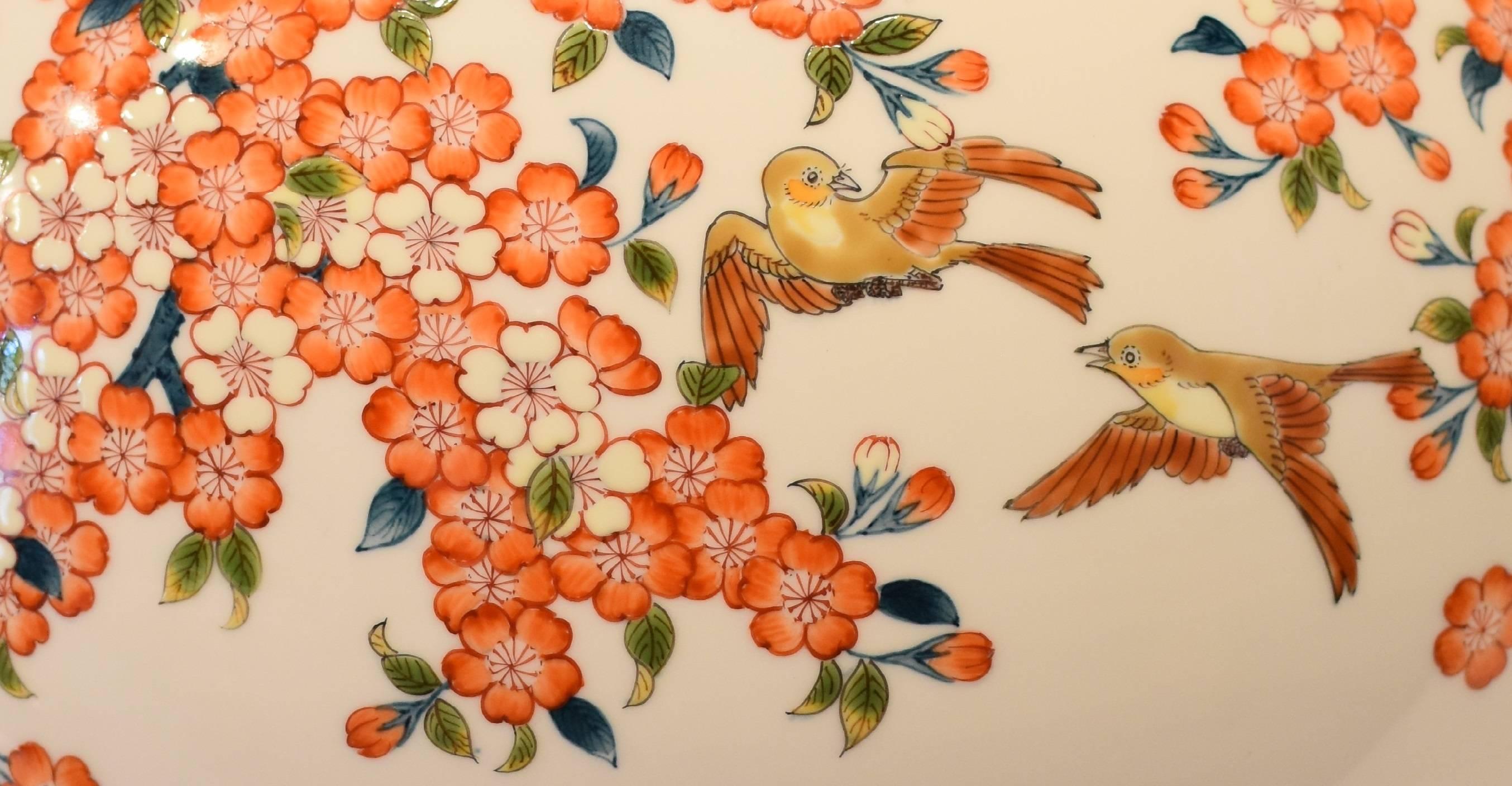 Porcelain Vase by Japanese Master Artist (Cherry Blossom Series) 1