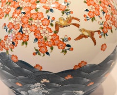 Porcelain Vase by Japanese Master Artist (Cherry Blossom Series)
