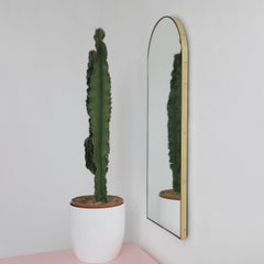 Arcus Arch shaped Modern Mirror with Brass Frame, Large