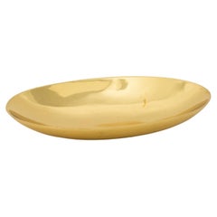 Handcrafted Polished Brass Decorative Plate, Small