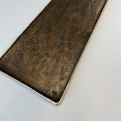 Hand-Cast Solid Bronze Decorative Wabi-Sabi Tray, Vide Poche, Large