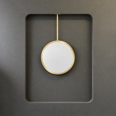 Orbis Ceiling Mounted Suspended Modern Round Mirror, Architectural Tipo Frame