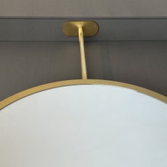 Orbis Ceiling Mounted Suspended Modern Round Mirror, Architectural Tipo Frame