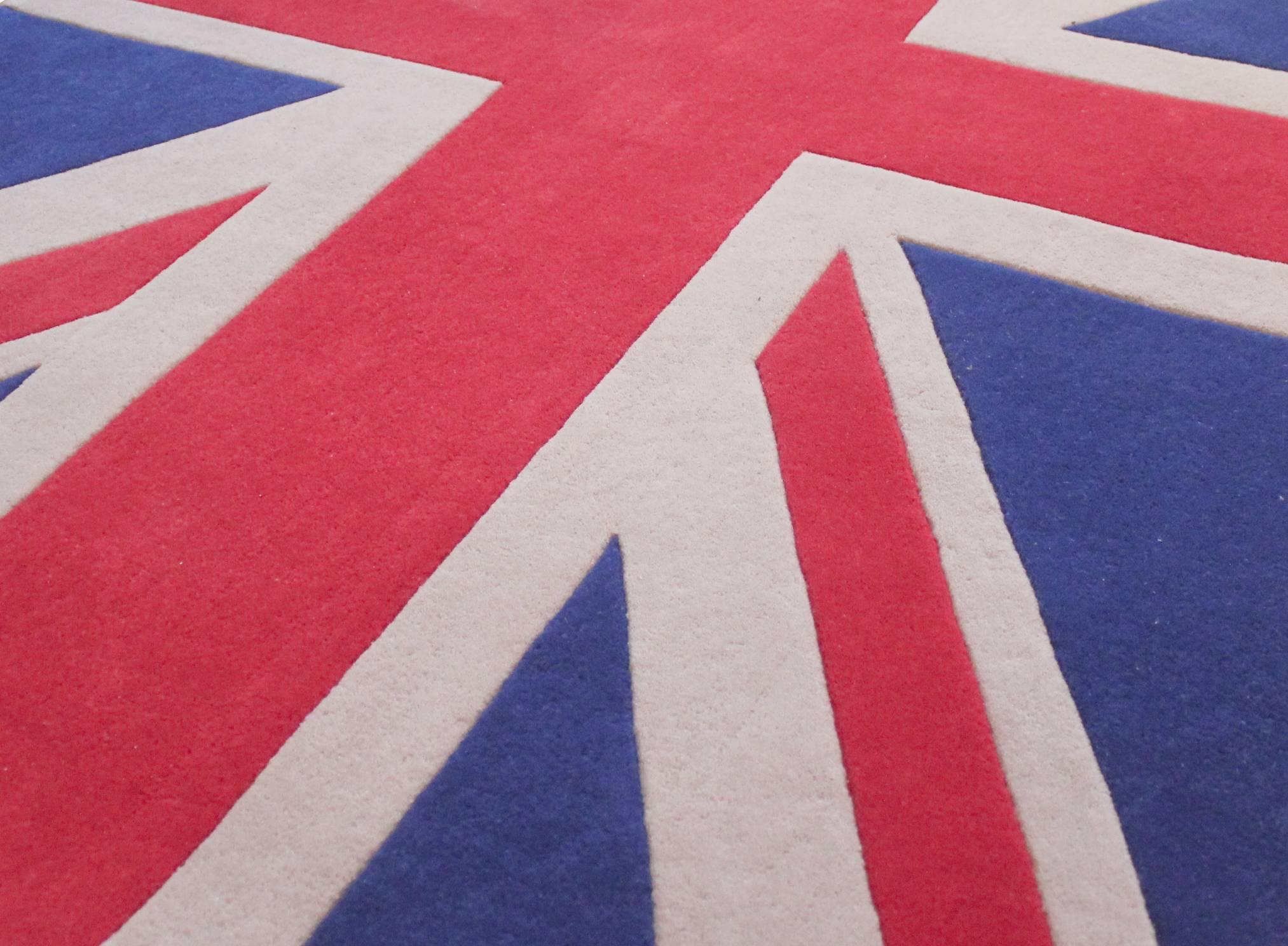 union jack wool rug