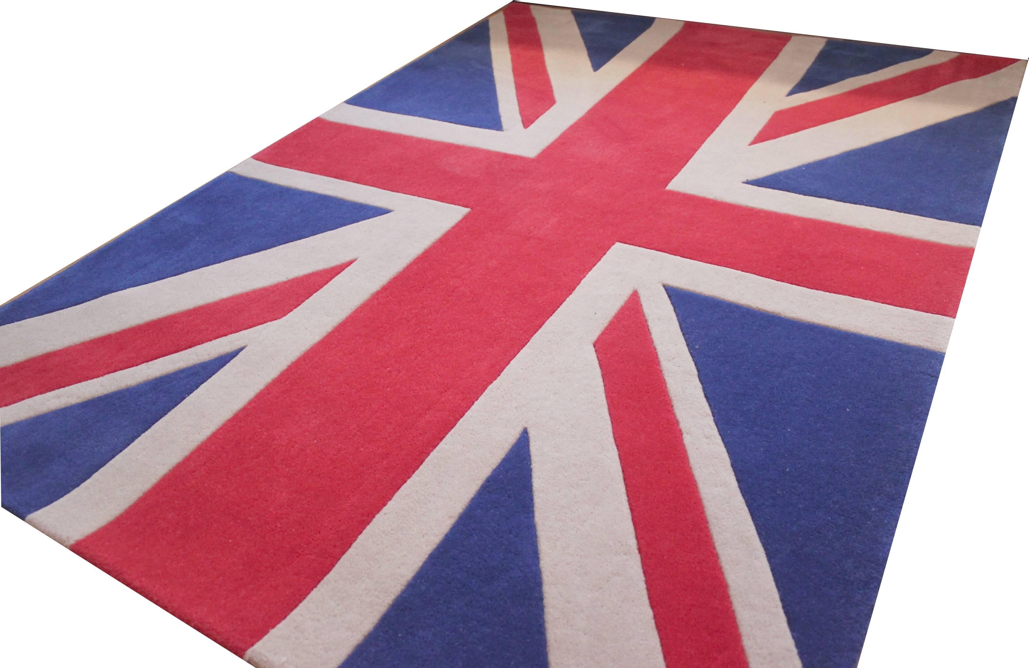 union jack rug wool