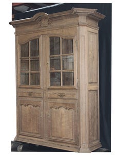 Antique Castle Glass Cabinet, a Real Flemische Piece from 17th Century