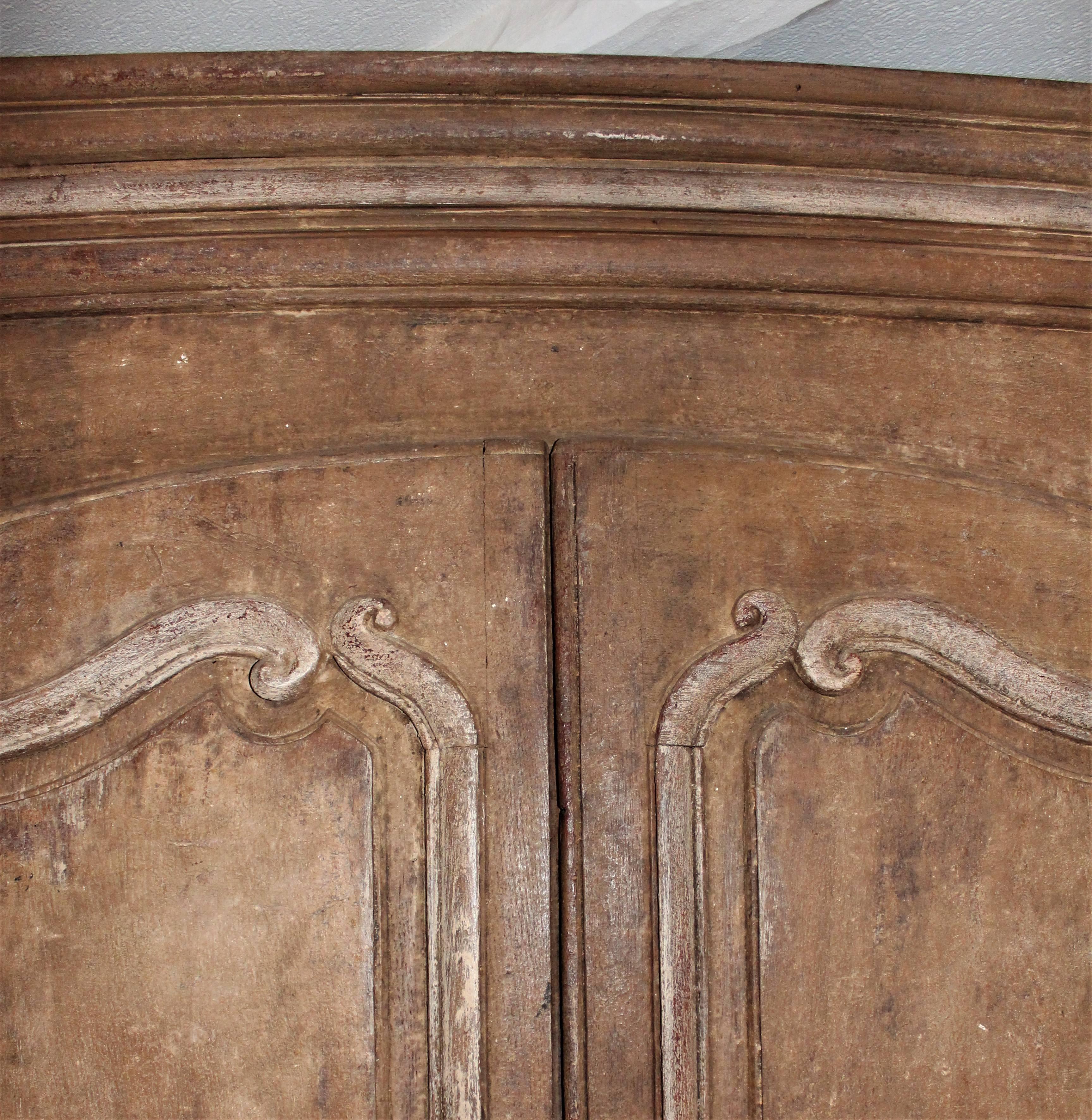 Louis XV Exceptional French Oak Corner Cabinet For Sale